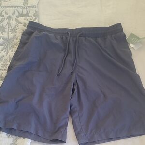 H&M Men's Blue/grey Athletic Swim Shorts